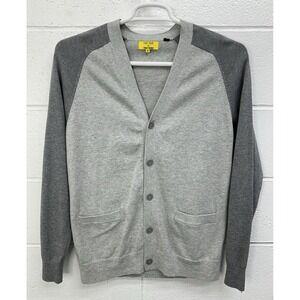Five Four Cardigan Gray Color Block‎ Cotton Weldon / Mens Medium